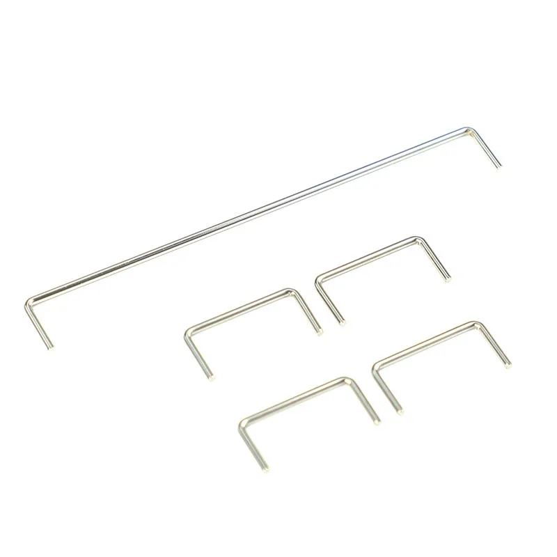 Gold/Sliver 2x 6.25x 7x PCB Stabilizer Steel Wires for Custom Mechanical Keyboard Gh60 Xd64 Xd60 Xd84 Eepw84 Tada68 Zz96 Rs96 87