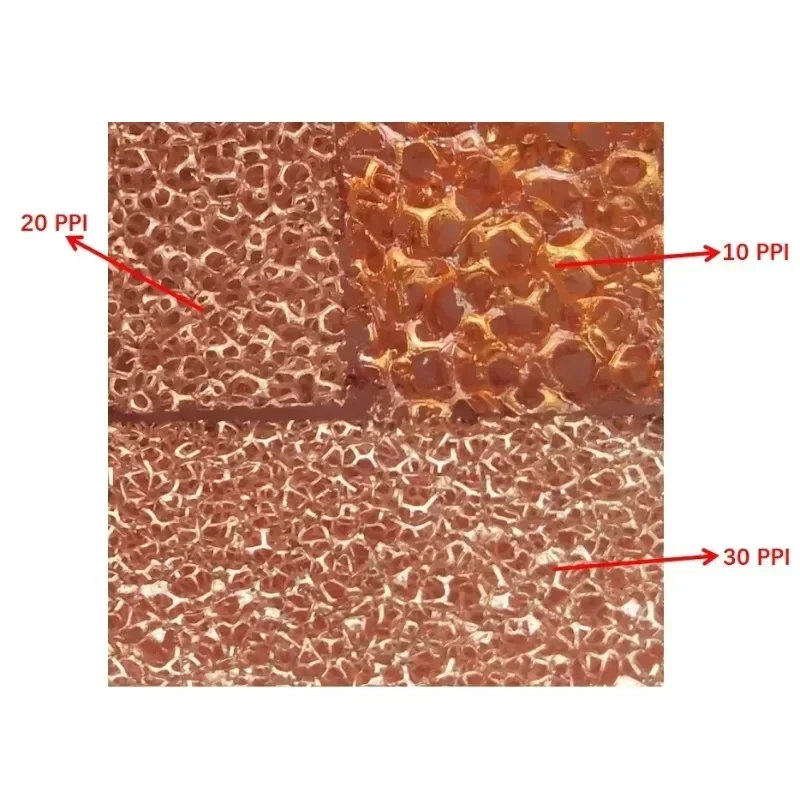 80um-25mm thickness 20-130PPI copper foam board metal foam scientific research experimental material