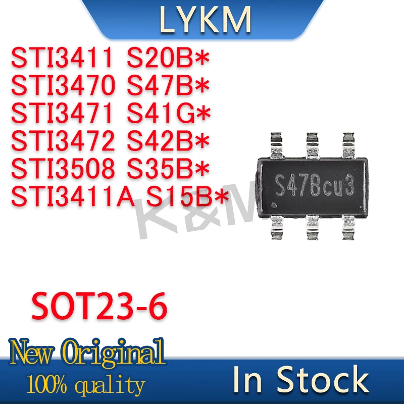 10/PCS New Original STI3411 S20B* STI3470 S47B*  STI3471 S41G*  STI3472 S42B*  STI3508 S35B* STI3411A S15B* SOT23 In Stock