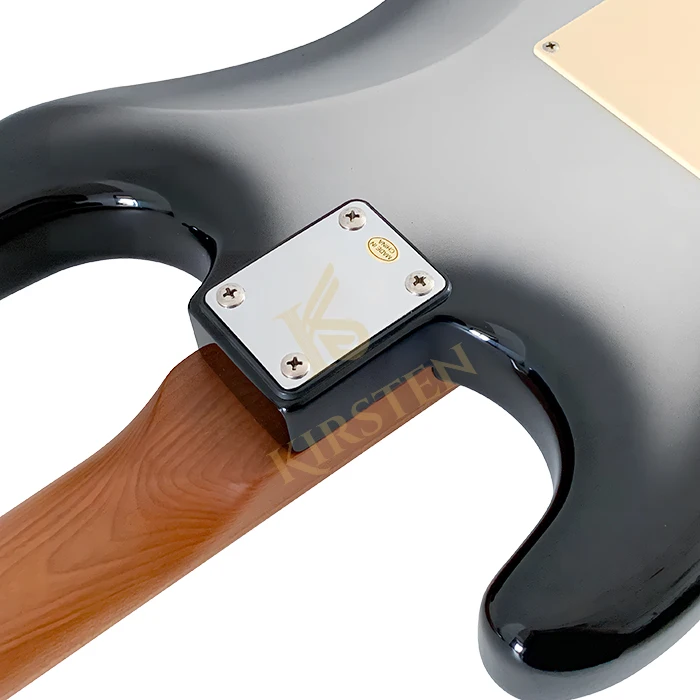 Red Black Finish Musical Stringed Instrument Featuring Maple Neck PoplarCustom 39 Inches Alnico Pickups SSH Electric Guitar