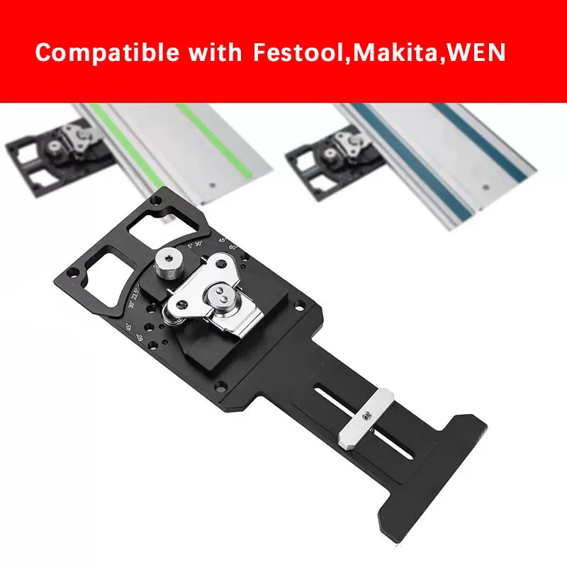 90 Degree Aluminum Alloy Guide Square Rail Woodworking Adjus Angle Track Saw Square
