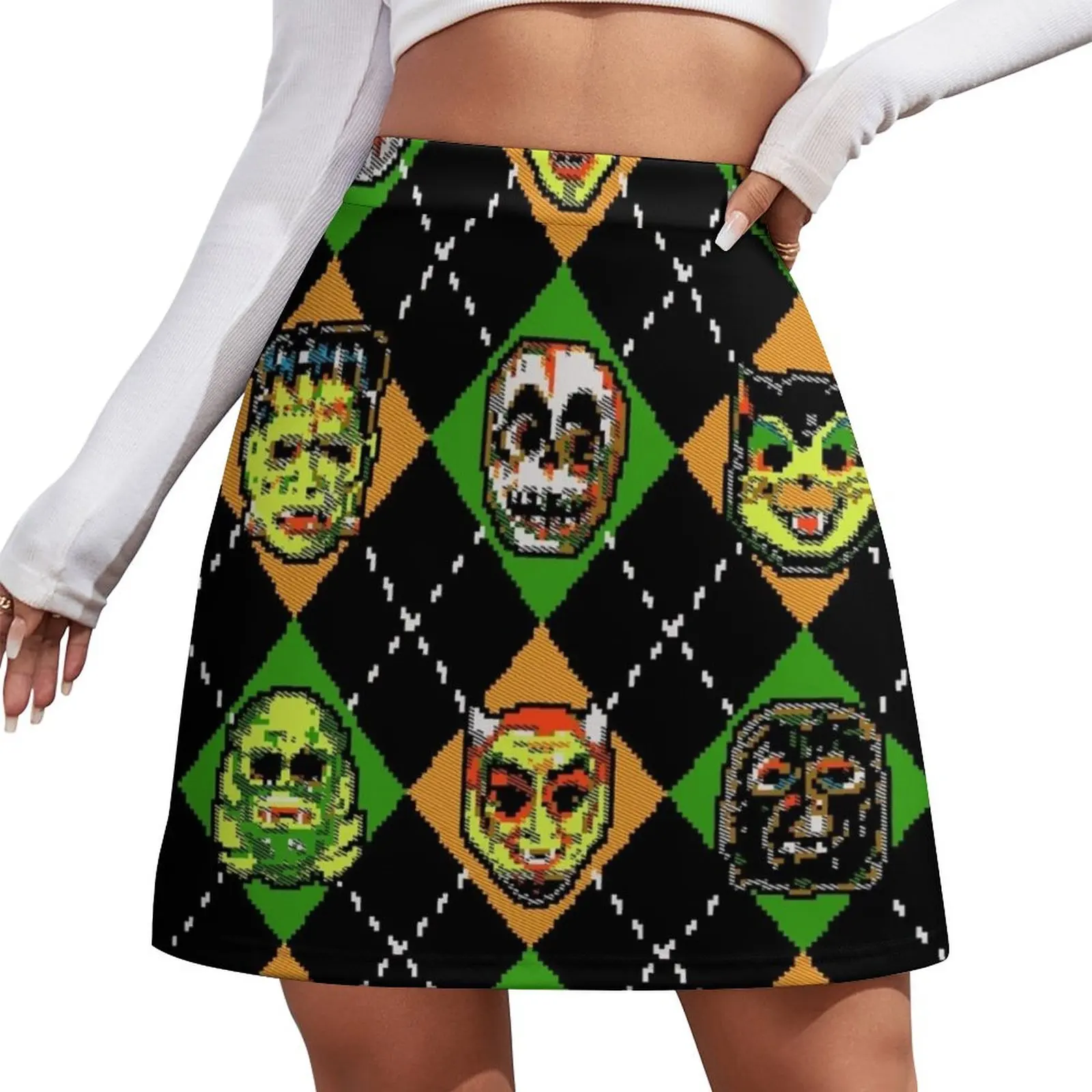 

Scary Christmask Mini Skirt korean style clothes women 2026 summer outfits for women 2026 cute skirt japanese kawaii clothes