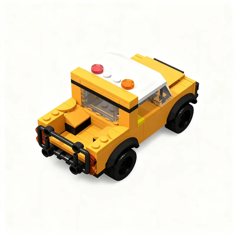 133pcs MOC Land Rover Defender 110 Single Cab Building Blocks Creative Pack Assembly Series Collectible Toy Gift For Builders