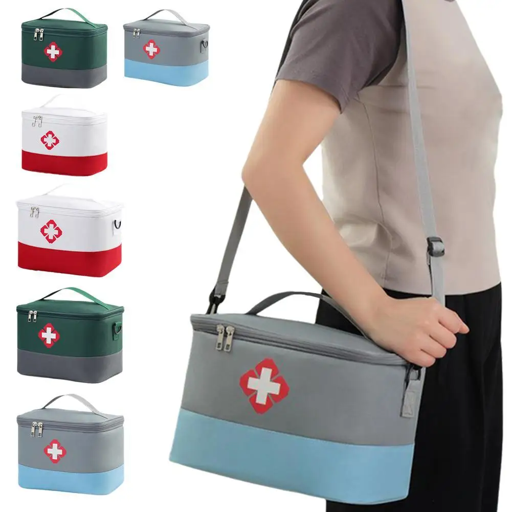 Borsa di stoccaggio medica di primo soccorso domestico Scatola di prevenzione ad alta capacità Iodophor Patch per ferite Disinfettante Organizzatori d'acqua