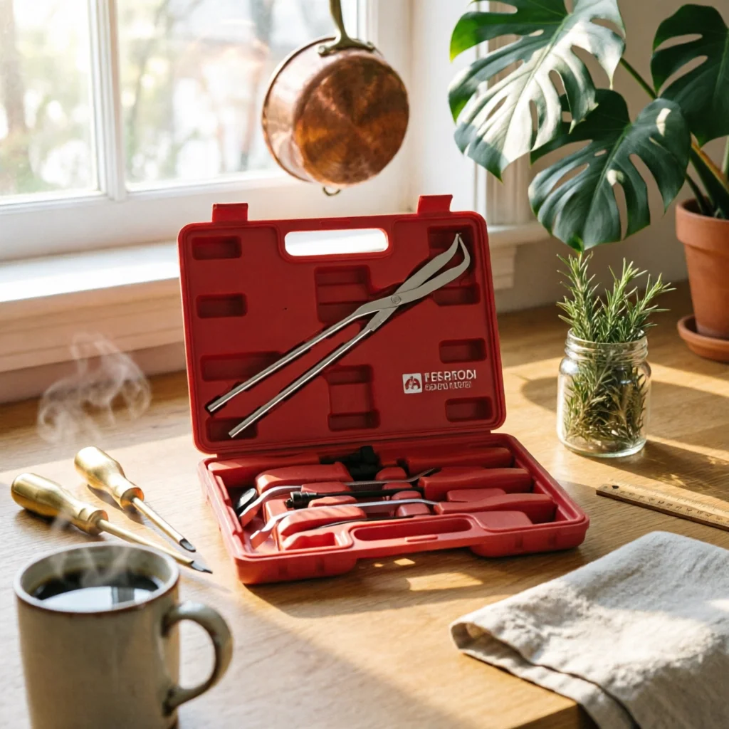 8 Pieces Drum Brake Service Tool Set Universal Drum Brake Tool Set Organized Rugged for Mechanics, Garage, Repair Shop
