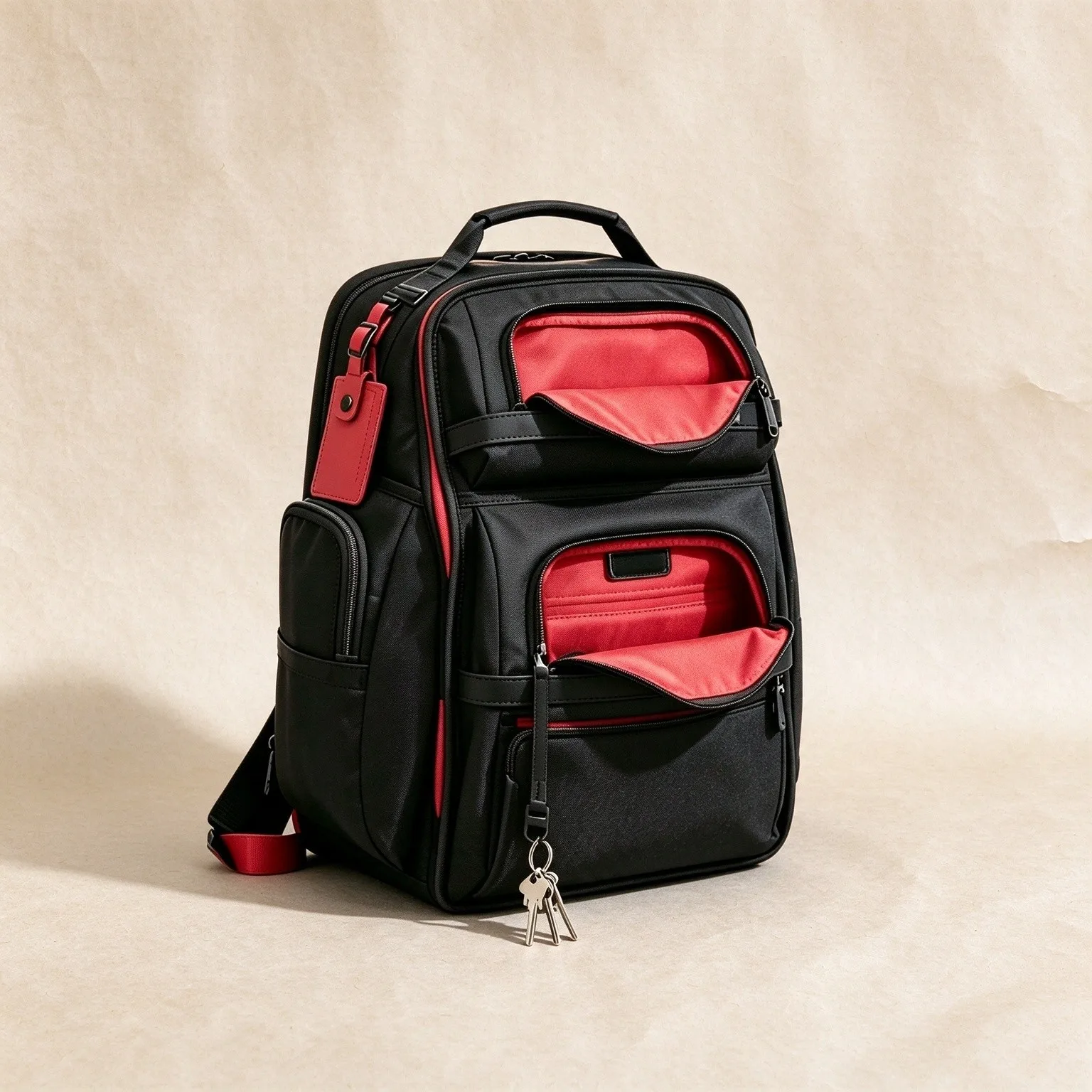 Large Capacity Business Casual Ballistic Nylon Rucksack, Trendy Multi-functional Backpack