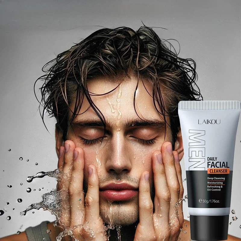 

LAIKOU Men's facial cleanser 50g Refreshing Cleanser Facial Cleansing Hydrating Moisturizing Oil Control Skincare