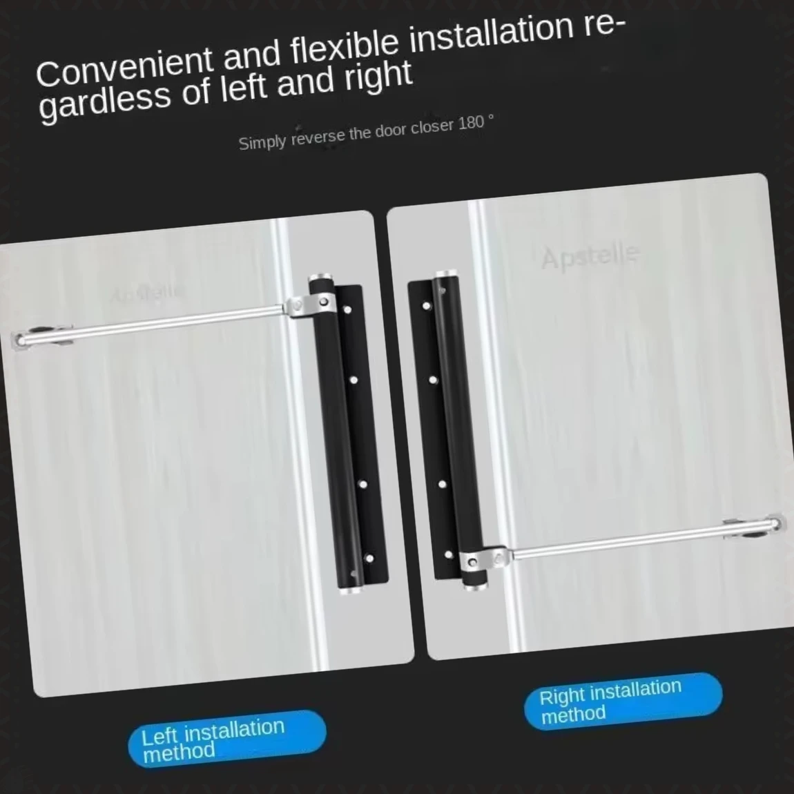 Automatic Door Closer Household Large Door Closer Simple Spring Mute Rebound Light Closer Invisible Door Hinge