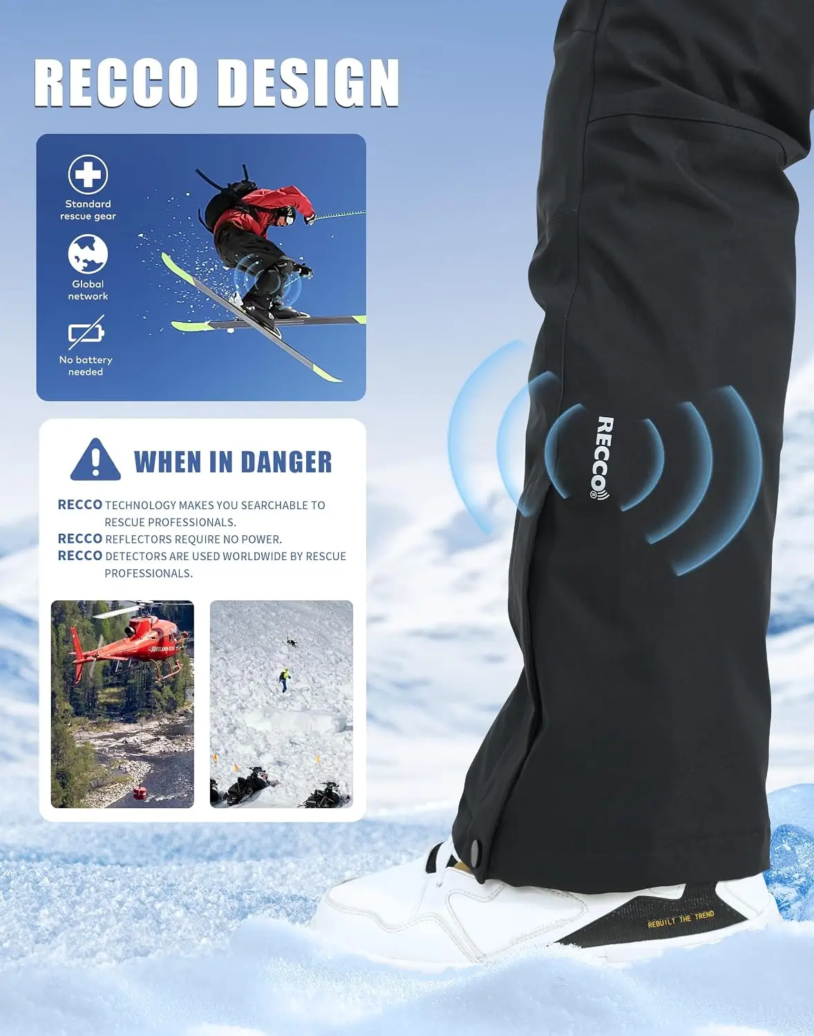 Pioneer Camp Women's Snow Pants Ski Bibs Waterproof Insulated Snowboard Overalls Winter Cargo Hiking Pants with Suspenders