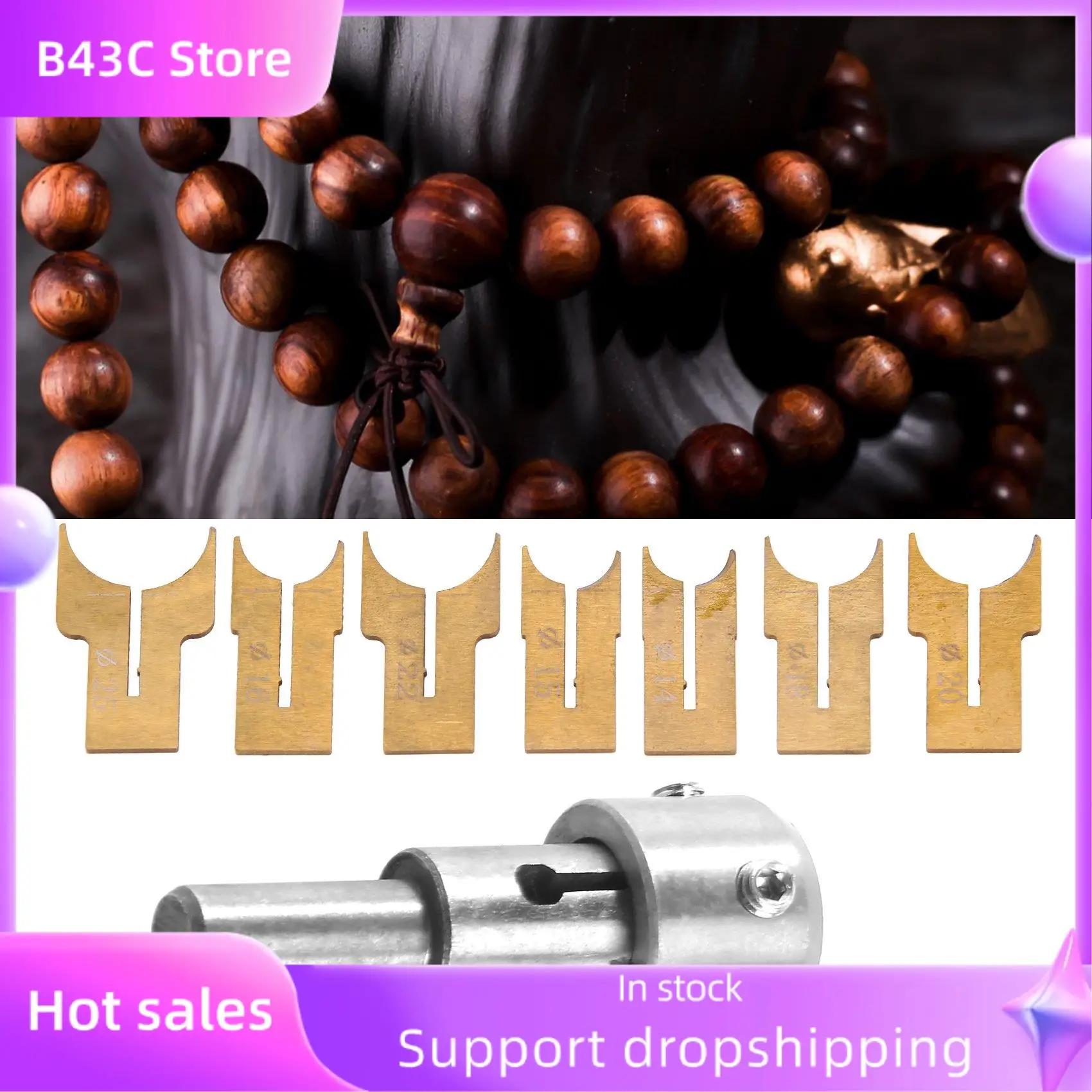 

B14C Wooden Beads Drill Bit Ball Blade Milling Cutter Set 24Pcs Cemented Carbide Spherical Buddha Beads Woodworking Tool Kit