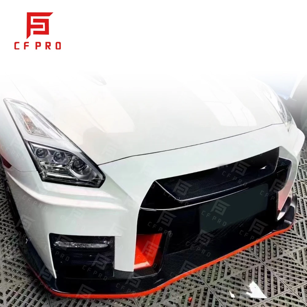 Nismo Style FRP Front Rear Bumper Lip Side Skirts Rear Trunk Spoiler For Nissan GTR R35 Body Kit Car Accessories