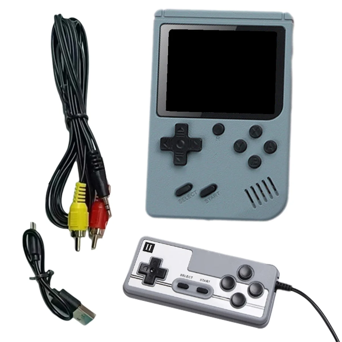 Handheld Video Game Console 3.0 Inch Color Retro Portable Mini LCD Kids Color Game Player Built in 500 Games Gray