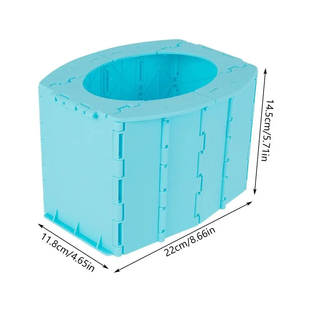 Inodoro plegable Universal para acampar, inodoro de emergencia para coche de Color sólido reutilizable, fácil de usar, soporte de alta carga