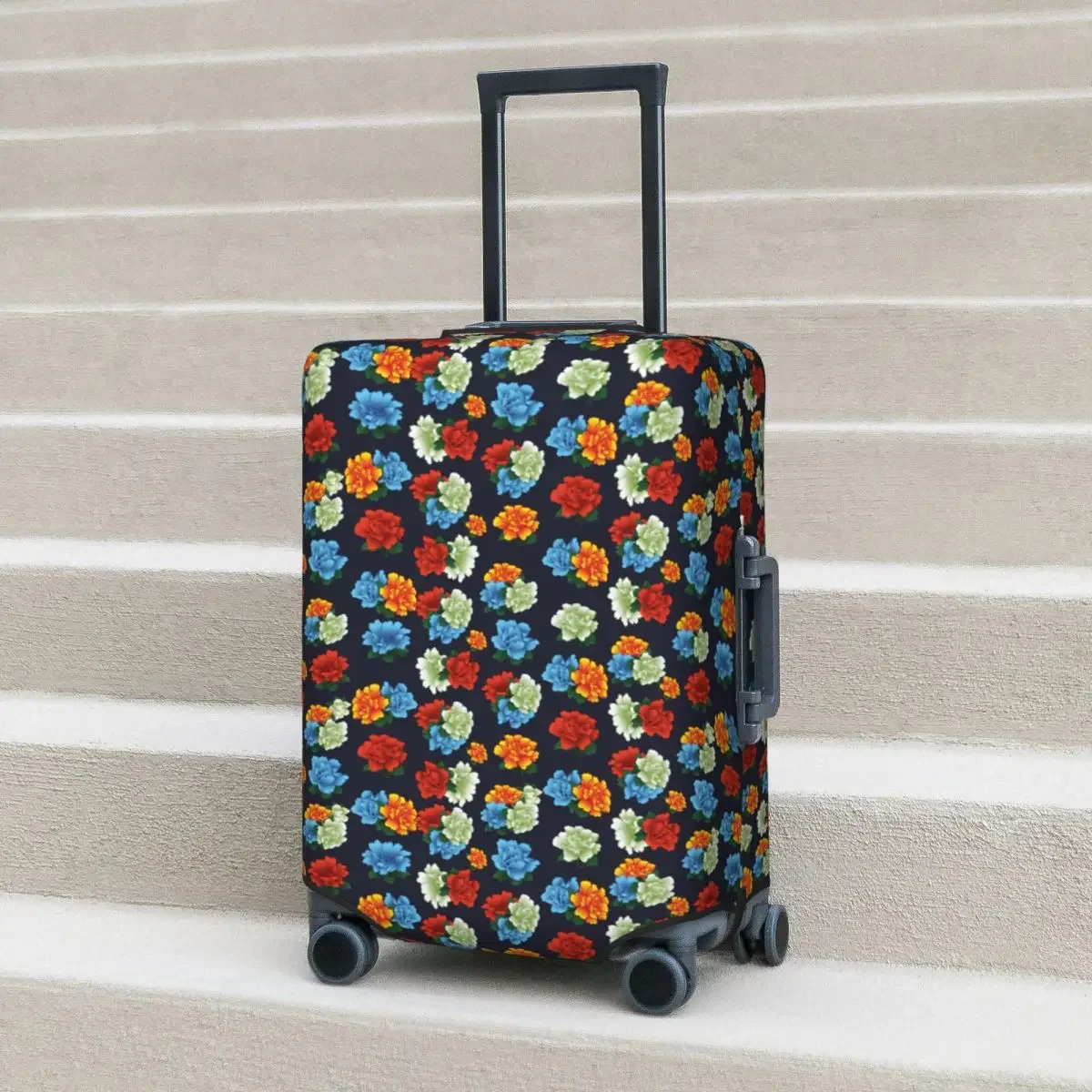 Dongbei Big Flower Suitcase Cover Luxury Holiday Business Strectch Luggage Case Protector