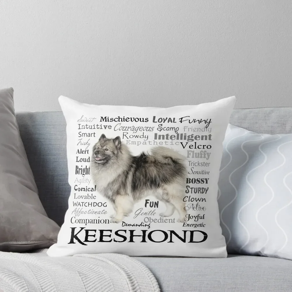 Keeshond Traits Throw Pillow Throw Pillow Pillowcase Cushion Pillow