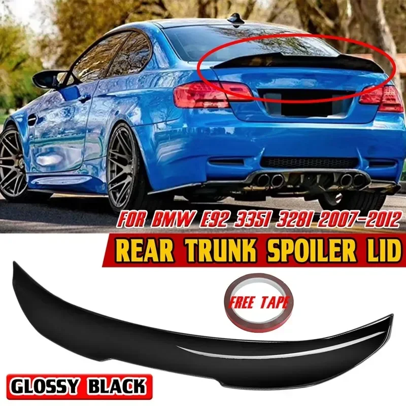 

PSM Style Car Rear Trunk Boot Lip Spoiler Wing Lip For BMW E92 335i 328i 2007-2012 Rear Trunk Spoiler Lid Tail Wing Decoration