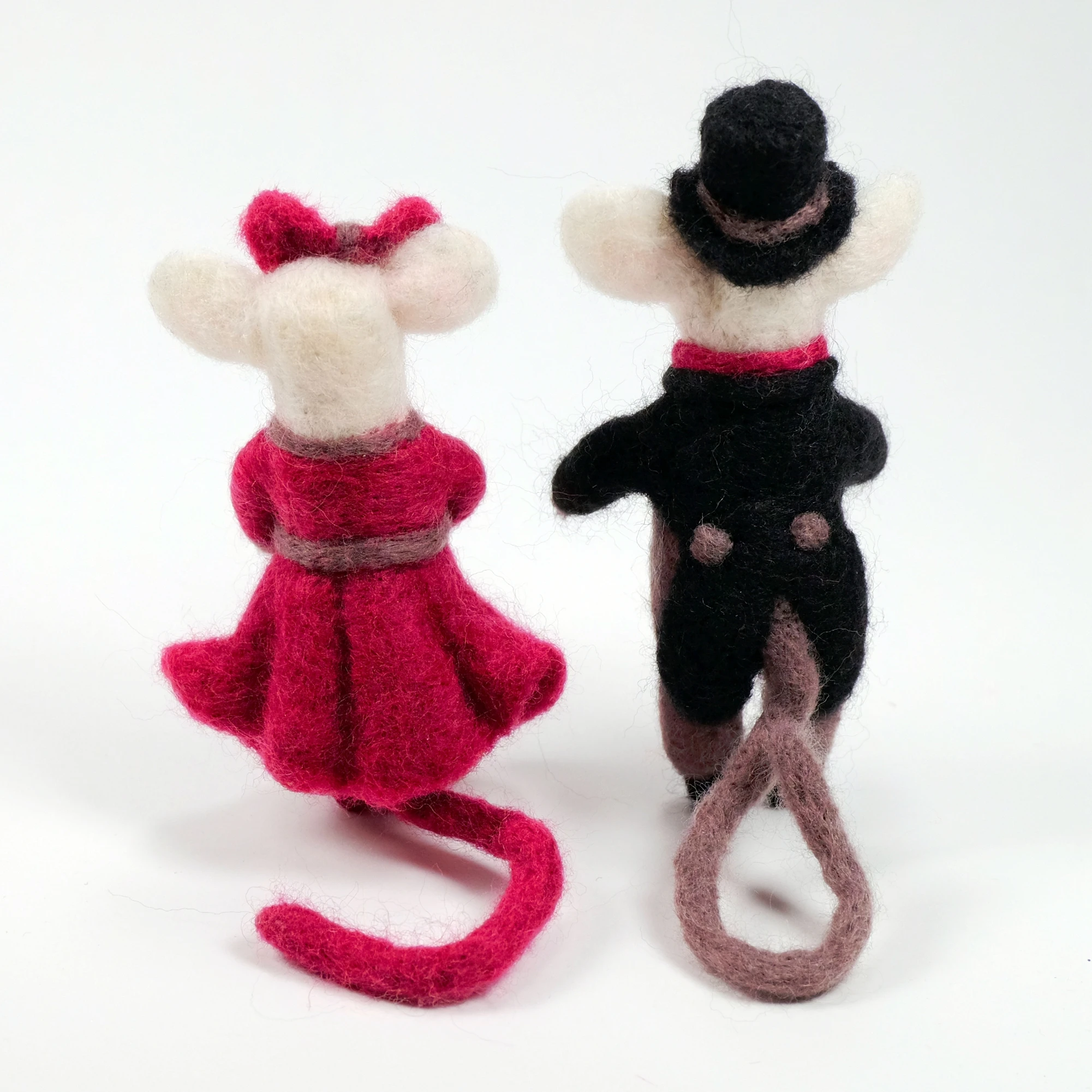 2 Edward Mice Couple Needle Felting Kits for Beginner Gift for Mom DIY Craft Kit