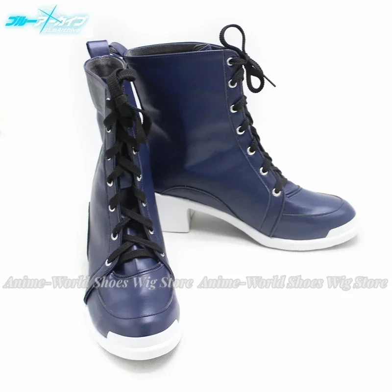 Game Blue Archive Hakari Atsuko Cosplay Shoes Halloween Carnival Boots PU Shoes Cosplay Props Wig Custom Made
