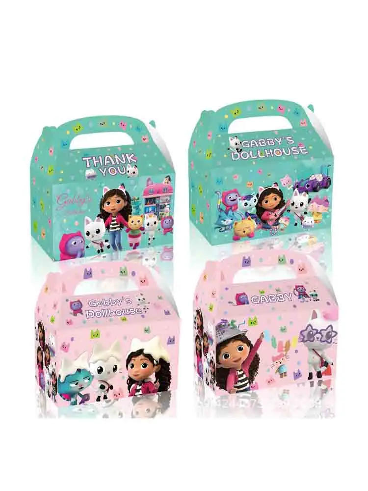 Anime GABBY's Dollhouse Magic Elf Birthday Gift Candy Handheld Storage Paper Box view 5