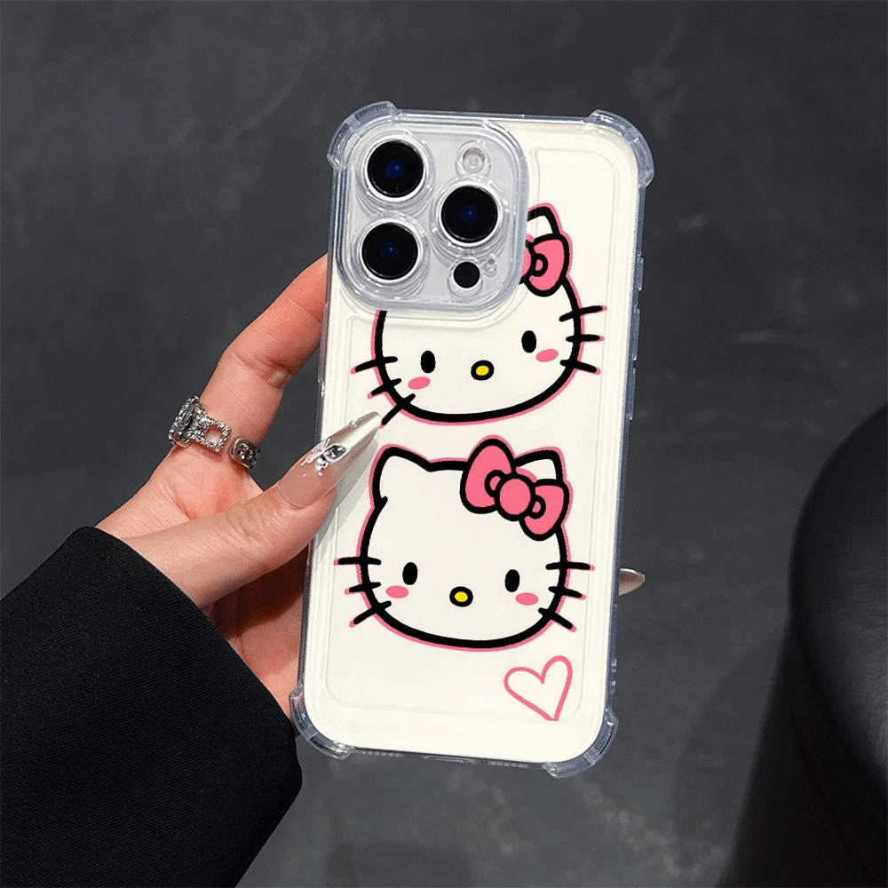 

Чехлы для мобильных телефонов Sanrio для IPhone 16 Pro Max IPhone 16/15/14/13/12/11/x/xs/xs Max Girl, мягкий чехол для телефона Hellokitty Fashion