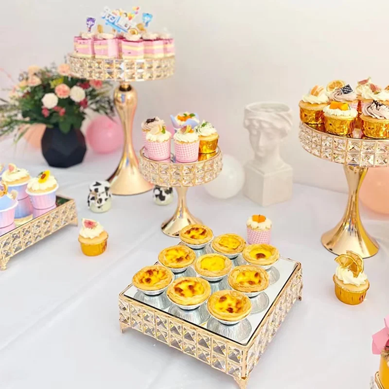 Wedding Luxury Cake Stand Dessert Display Biscuit Candy Bar Cake Stand Design Nordic Metal Bakery Party Pasteleria Pastry Tools