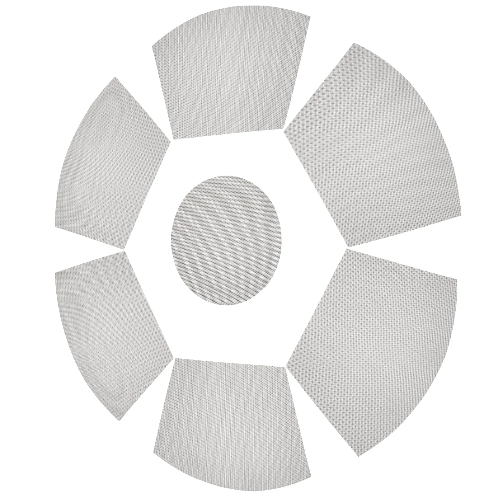 

7pcs PVC Placemat Set Round Heat Resistant Table Mats Dining Washable Insulated Bowl Mat Elegant Tableware Mat for Family PVC