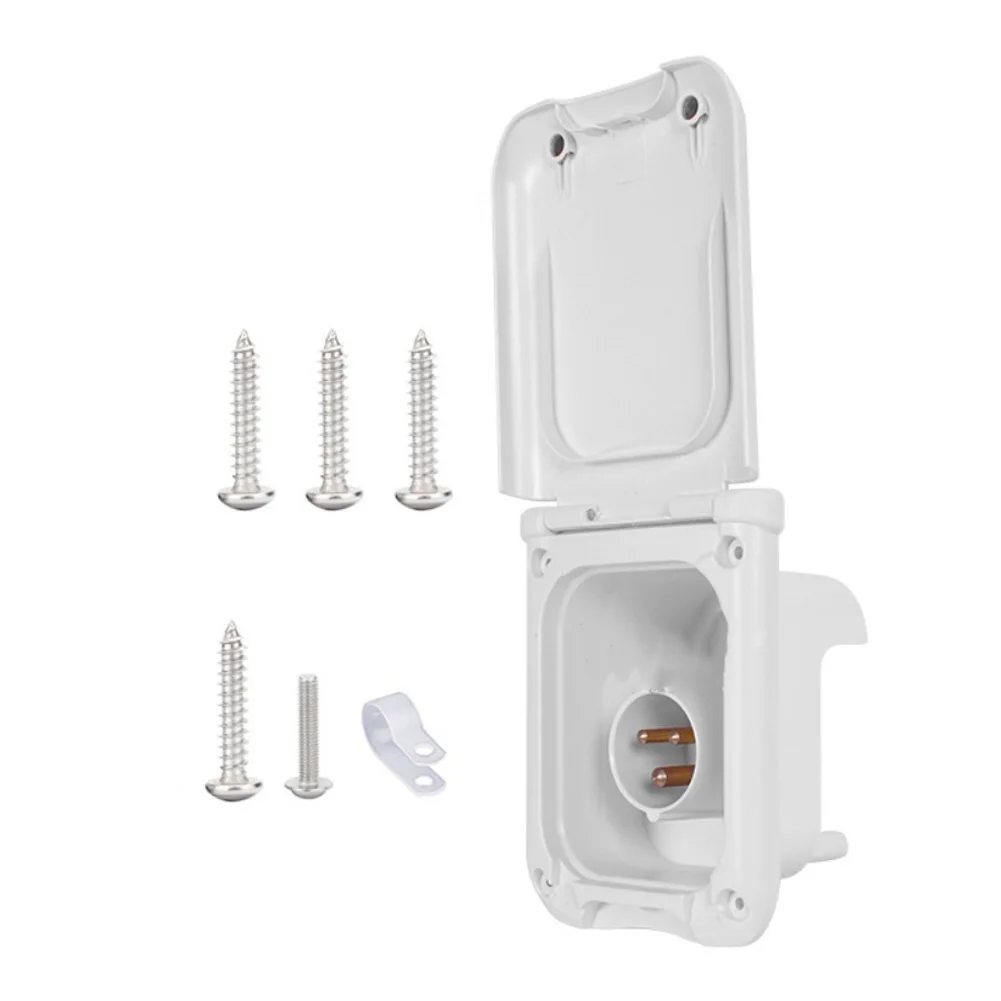 16A RV Power Socket with Waterproof Design and Indicator Light High Current Charging Suitable for Multiple Outdoor Applications