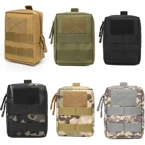 Outdoor Molle Pouch Waist Bag Utility EDC Tool Pack Phone Holder Case Working Hiking Camping Hunting Accessories Organizer Bags