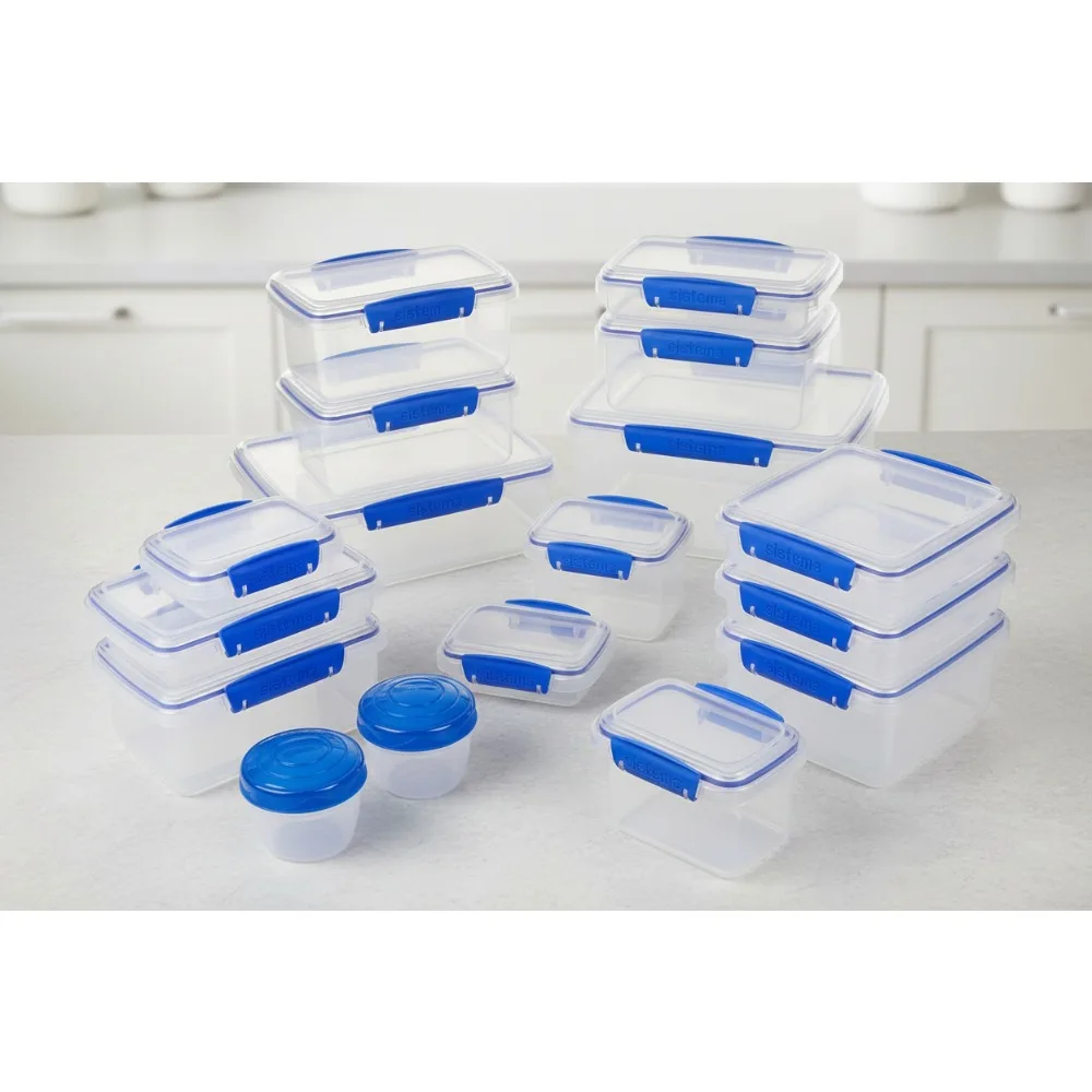 

Набор контейнеров для хранения продуктов питания из 34 предметов — не содержит BPA, можно мыть в микроволновой печи и в посудомоечной машине — идеально подходит для приготовления еды и остатков