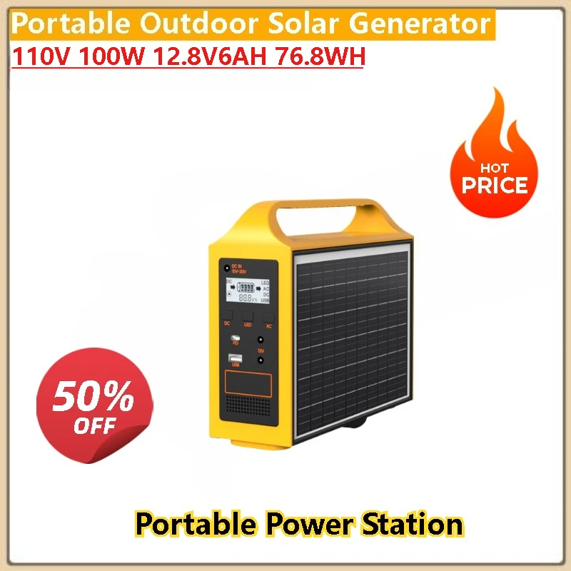 

High Quality 100W 200W Outdoor Portable Solar Power Generation Equipment for road trips and home use,capable of powering laptops