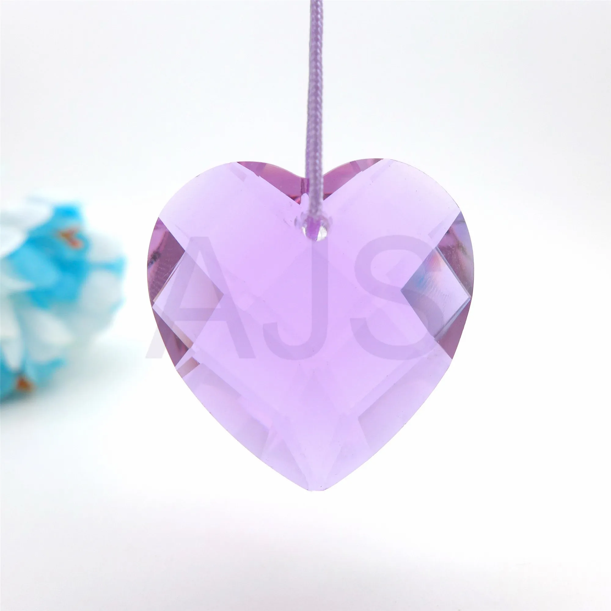 8pcs 28*28MM Crystal Faceted Hearts Love Pendants Charms Necklace Suncatcher DIY for Jewelry Natural Colors AB Free Shipping