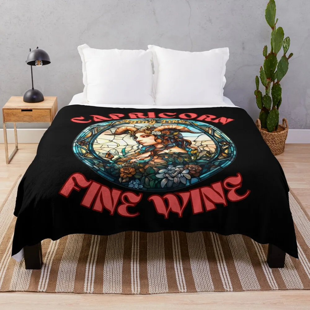 Capricorn: Aging Like Fine Wine. capricorn astrology Throw Blanket Heavy Moving christmas gifts Blankets