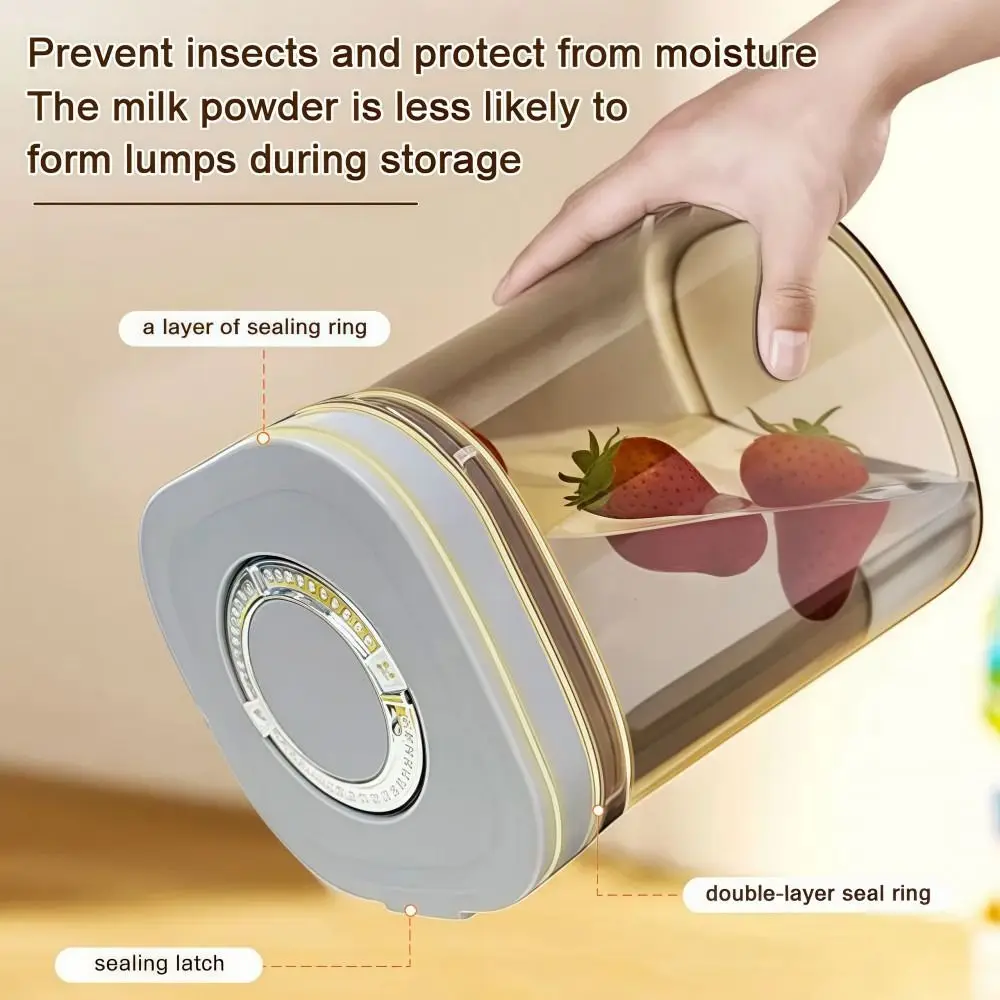 1800/1300/800ML Milk Powder Sealed Can Light Blocking Food Grade Milk Powder Container Moisture-proof with Spoon