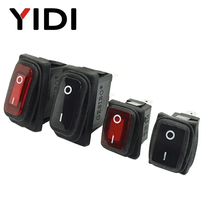 12V 220V Rode Led Licht 10A 250V Ac Waterdichte Tuimelschakelaar 3 Pin Spst Op Off Auto dashboard Boot Marine KCD1 Rocker Switch