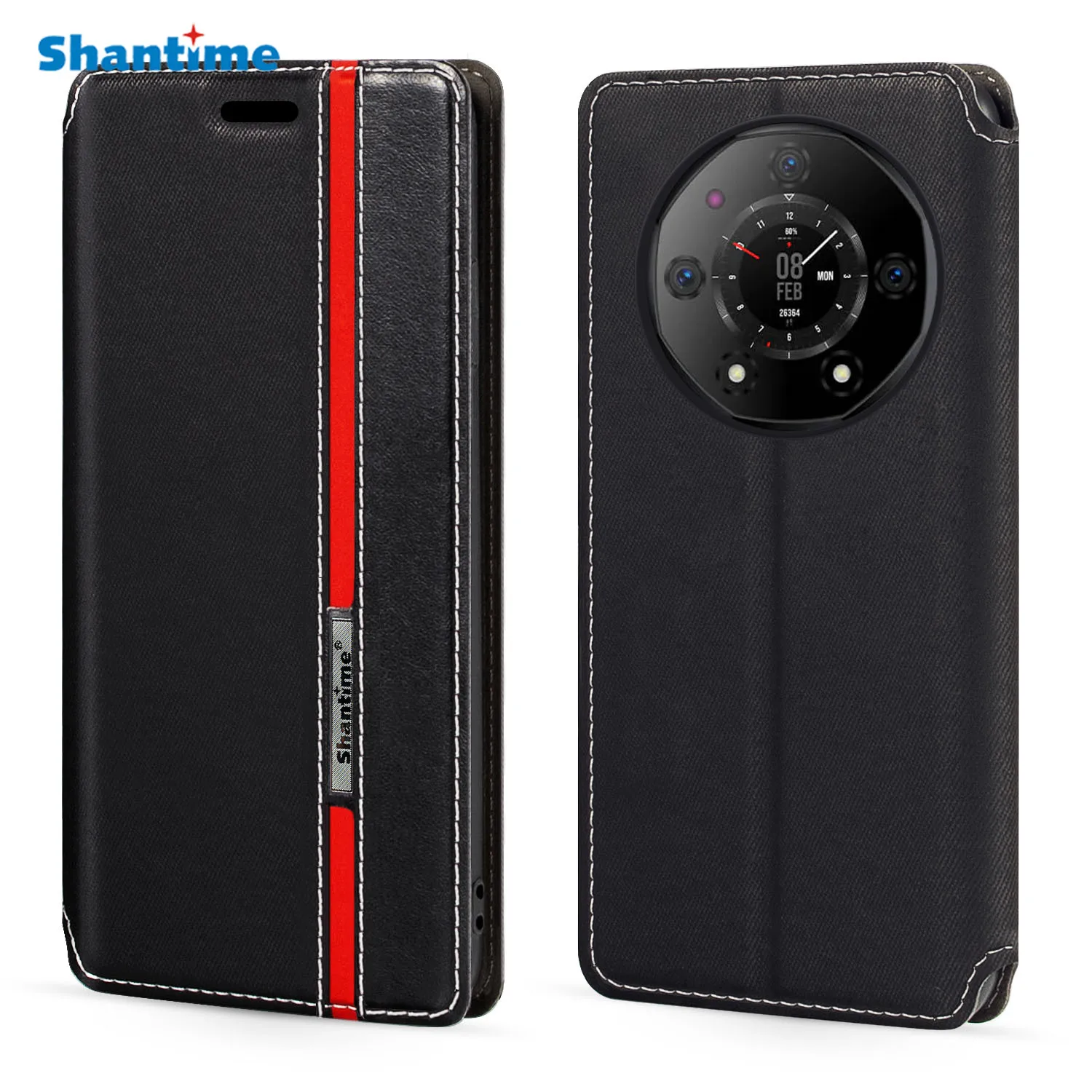 

Модный разноцветный кожаный флип-чехол с магнитной застежкой и отделением для карт для Doogee S110