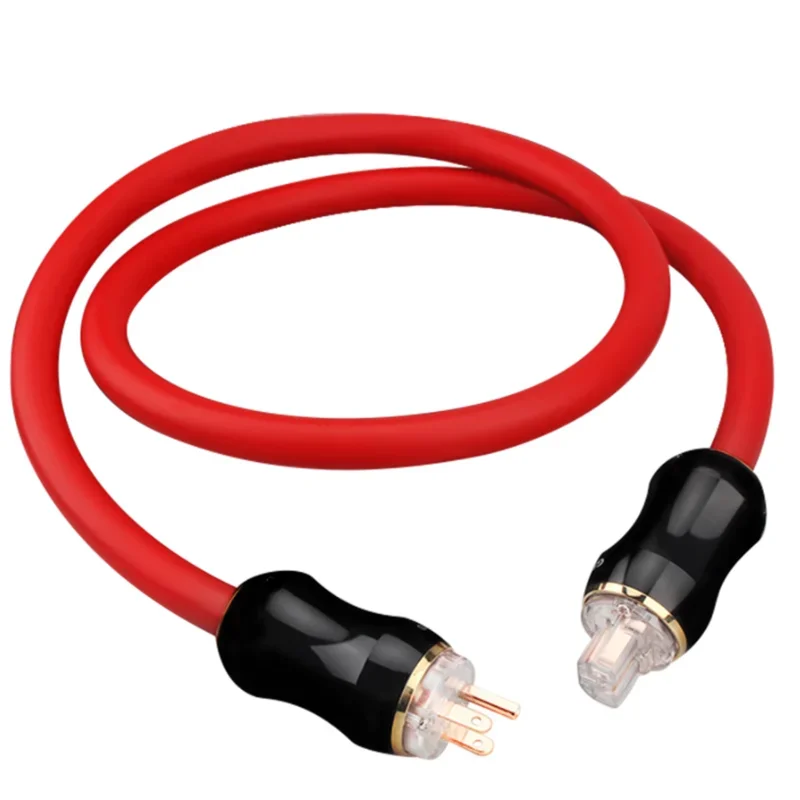 

3 Core OFC Power Cord Gold Palted US / EU / AU Plug HiFi Audio AC Power Cable Amplifier CD Power Connection Cables