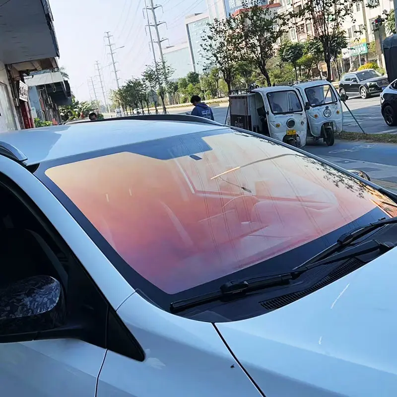 2025 1.52x30m camaleão arco-íris fotocromático janela do carro matiz solar uv 99% auto cura vinil anti risco para carros