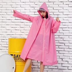 1pc Adult Long EVA Waterproof Rain coat For Women Impermeable Poncho Hooded Cycling Rain Jacket Men Raincoat Over Coat