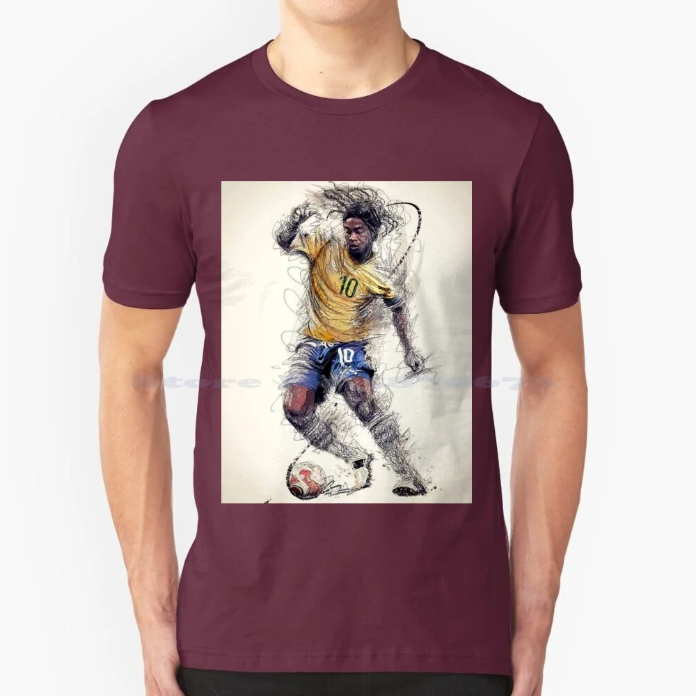 Ronaldinho T Shirt 100% Cotton Tee Ronaldinho Goals Ronaldinho Gaucho Ronaldinho Gaúcho Ronaldinho Tricks Ronaldinho Freestyle