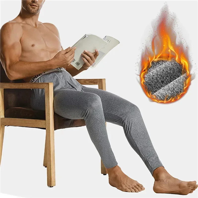 Soft Winter Wear Warm Johns Thermal Long Male Underwear Tights Leggings Elastic Bottoms Comfortable Pants Pajamas Men Sleep