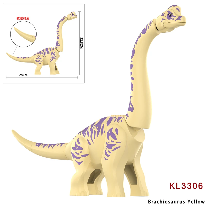 5 farben Jurassic Brachiosaurus Entdeckung Bausteine DIY Dinosaurier Bricks Set Pädagogisches Spielzeug Für Kinder Weihnachten Geschenke