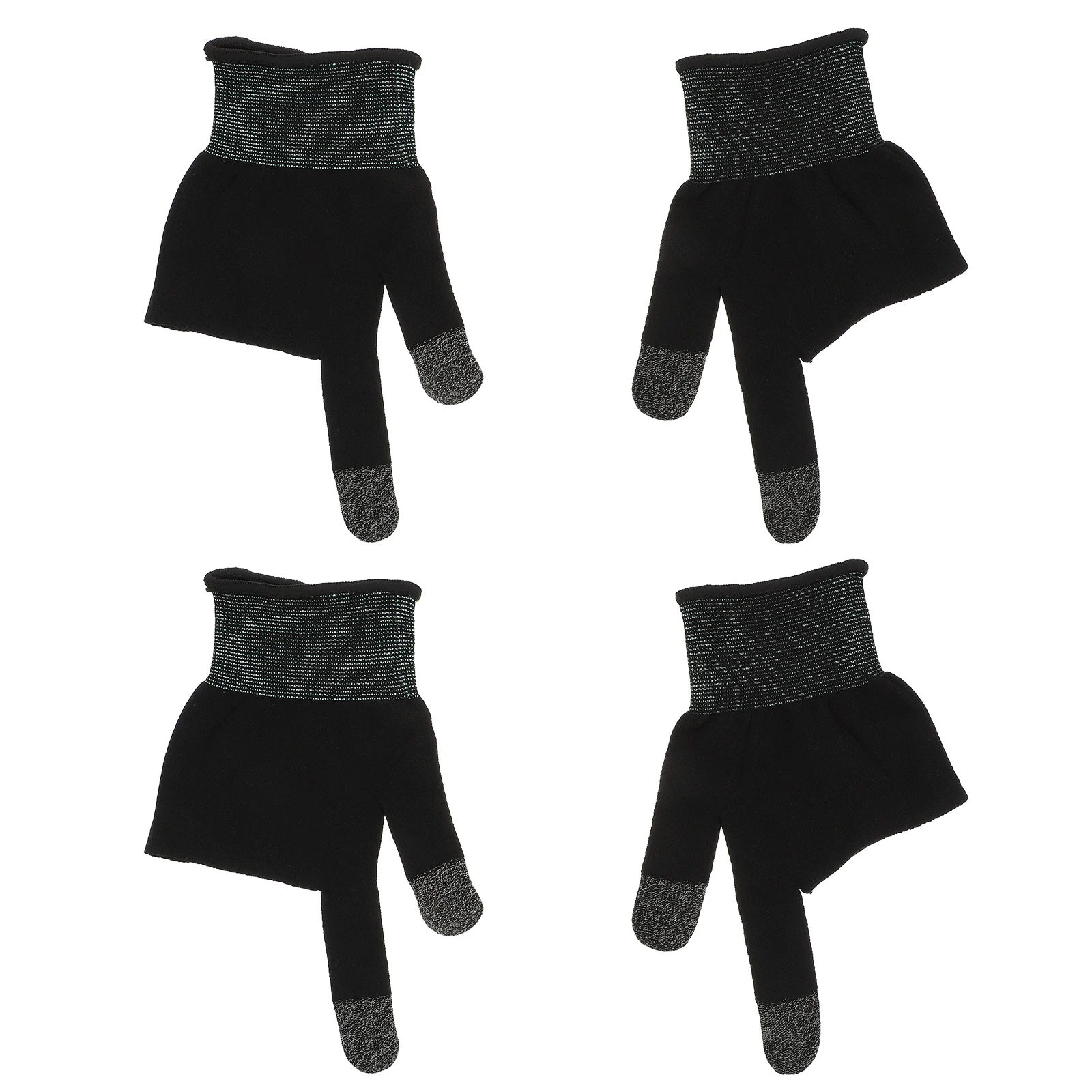 

2 Pairs Gaming Gloves Thin Carbon Fiber Sweat Touch Screen Finger Sleeves for Thumb Controller Accessories