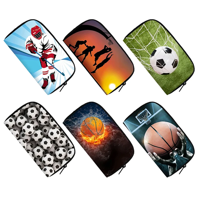 Basketball / Football / Ice Hockey / Soccer Wallet Sport Gym Purse Coin Money Bag Organizer Credit Card Holder Long Wallets Gift