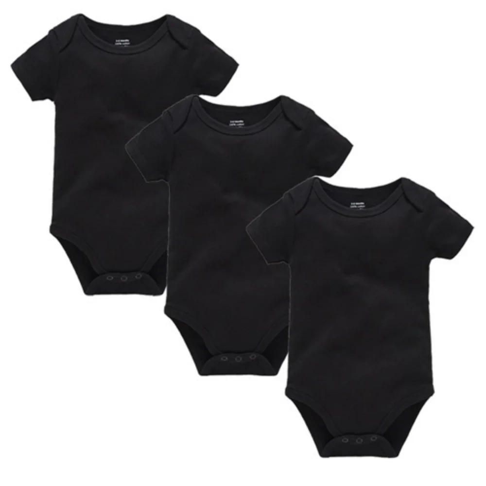 Kavkas Summer Baby Boy Girl Clothes 0-24 Months Short Sleeve O-Neck Plain White Design Newborn Costume Bodysuit