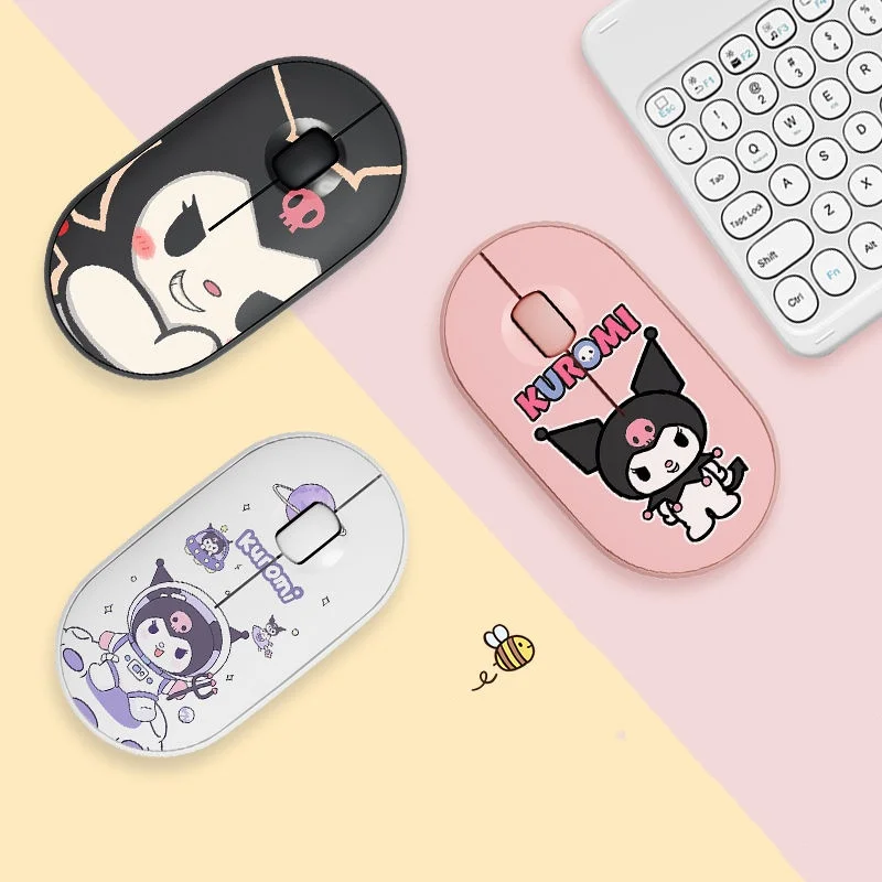 

Wireless Bluetooth Mouse Cute Kuromi Mini Silent Mouse for Laptop Desktop Compute Cartoon Anime Mouse Multiple Options Available