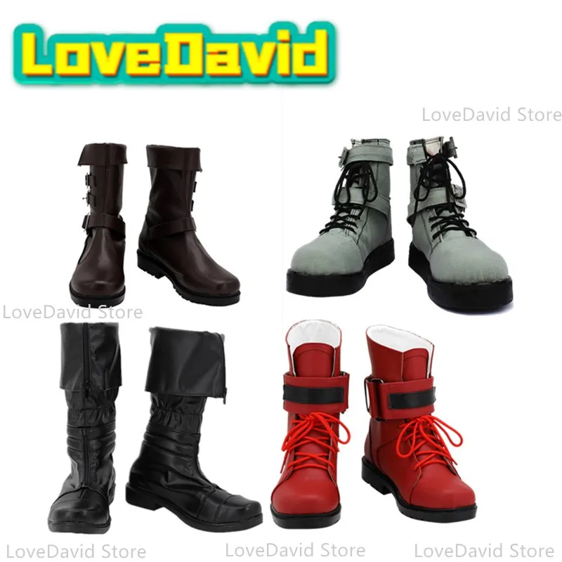 Hope Estheim Fantasy Aerith Tifa Cosplay Shoes Boots Cloud Strife Footwear Men Women Halloween Carnival Costumes Accessories