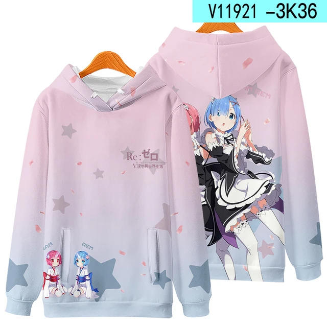 Re:Zero Natsuki Subaru Cosplay Hoodies Women Men Harajuku Anime Sweatshirt Oversized Pullover Hooded Jacket Casual Sportswear
