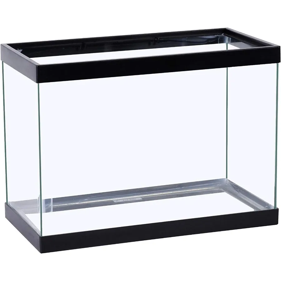 

5.5 Gallons Rectangular Glass Aquarium for Home Decor and Office Spaces Transparent Design with Easy Assembly and Durable Const