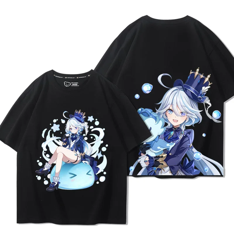 Popular Genshin Impact Furina Men's T-shirts 3D Print Short Sleeve t shirts Fashion Men Women Crew Neck Y2k Tops Summer Clothing