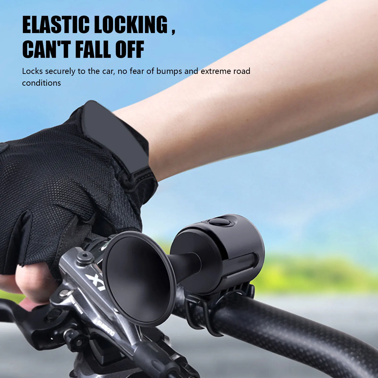 Bike Bell Electronic Loud Horn ABS 120db Safety Electric Bell IPX4 Speaker Alarm Ring Bicycle Handlebar Warning Bell